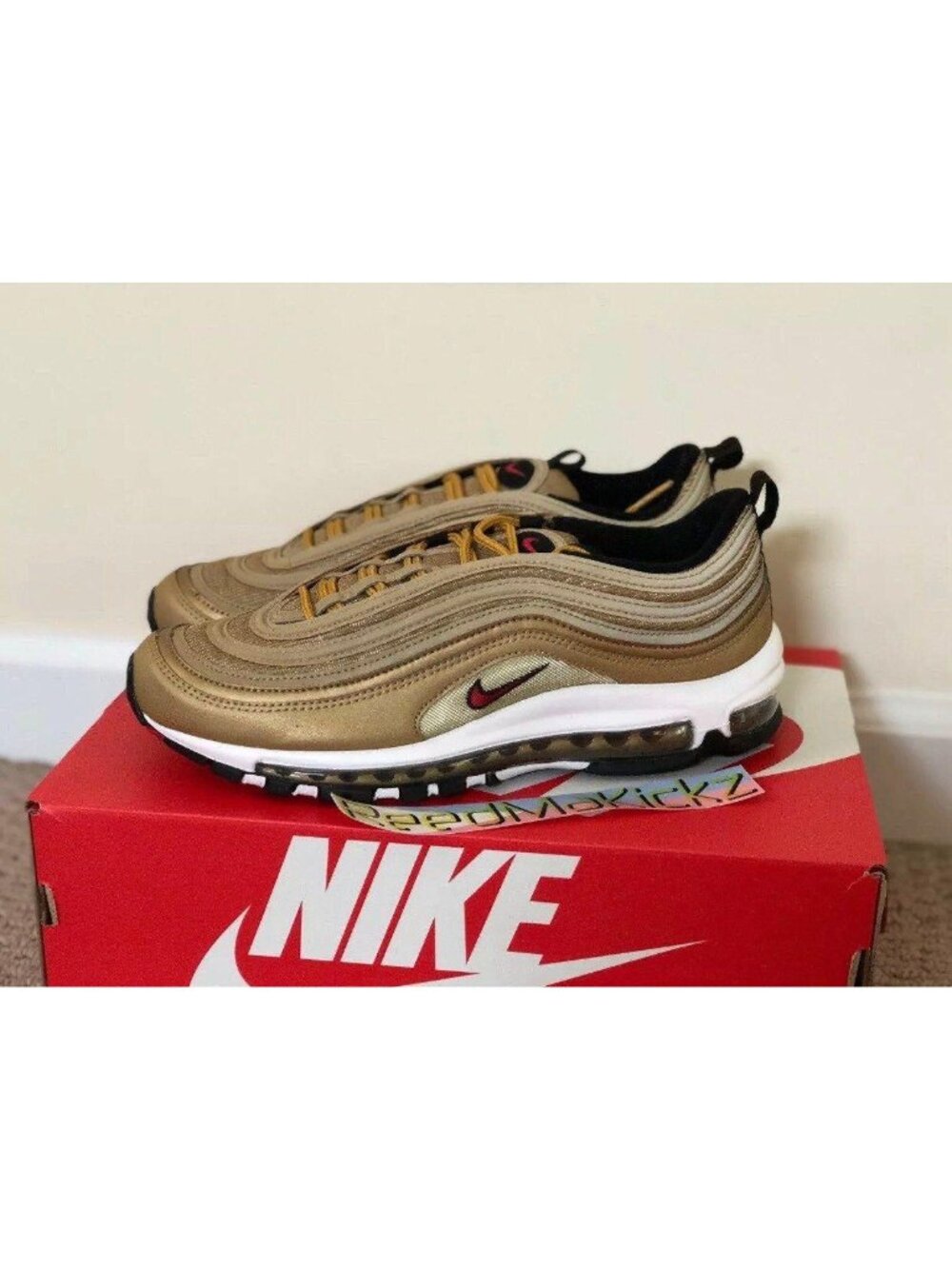 Nike Air Max 97 OG QS Metallic Gold Womens 11us